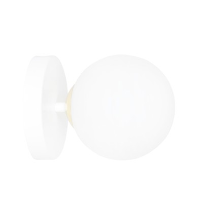 Floki K1 White-gold væglampe - Ø15 cm, E14, 230V, uden lyskilde