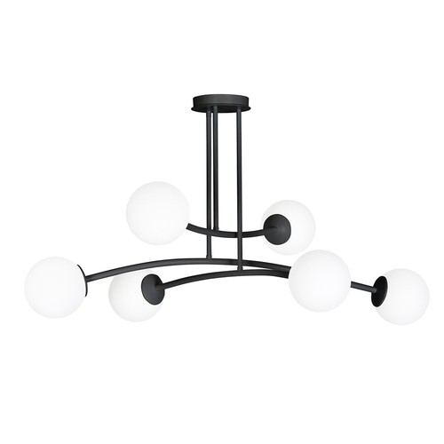 Halldor 6 Sort loftslampe - Ø15 cm, E14, 230V, uden lyskilde