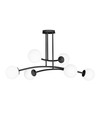 Halldor 6 Sort loftslampe - Ø15 cm, E14, 230V, uden lyskilde