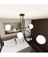 Halldor 6 Sort loftslampe - Ø15 cm, E14, 230V, uden lyskilde