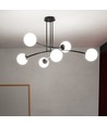 Halldor 6 Sort loftslampe - Ø15 cm, E14, 230V, uden lyskilde