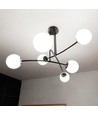 Halldor 6 Sort loftslampe - Ø15 cm, E14, 230V, uden lyskilde