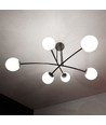 Halldor 6 Sort loftslampe - Ø15 cm, E14, 230V, uden lyskilde