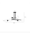 Halldor 6 Sort loftslampe - Ø15 cm, E14, 230V, uden lyskilde