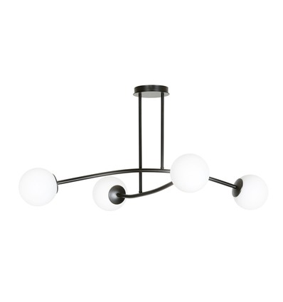 Halldor 4 Sort loftslampe - Ø15 cm, E14, 230V, uden lyskilde