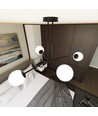 Halldor 4 Sort loftslampe - Ø15 cm, E14, 230V, uden lyskilde