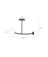 Halldor 2 Sort loftslampe - Ø15 cm, E14, 230V, uden lyskilde