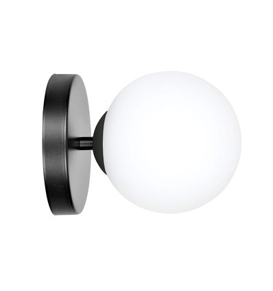 Halldor K1 Sort væglampe - Ø15 cm, E14, 230V, uden lyskilde