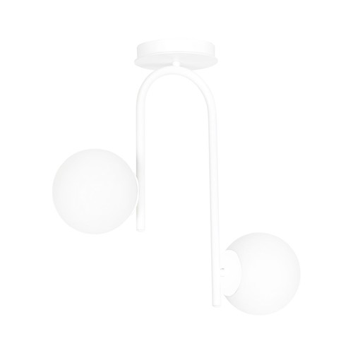 Kalf 2 Hvid loftslampe - Ø15 cm, E14, 230V, uden lyskilde