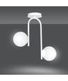 Kalf 2 Hvid loftslampe - Ø15 cm, E14, 230V, uden lyskilde