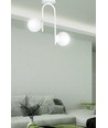 Kalf 2 Hvid loftslampe - Ø15 cm, E14, 230V, uden lyskilde