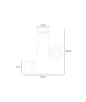Kalf 2 Hvid loftslampe - Ø15 cm, E14, 230V, uden lyskilde