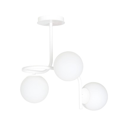 Kalf 3 Hvid loftslampe - Ø15 cm, E14, 230V, uden lyskilde