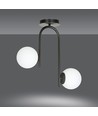 Kalf 2 Sort loftslampe - Ø15 cm, E14, 230V, uden lyskilde