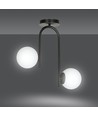 Kalf 2 Sort loftslampe - Ø15 cm, E14, 230V, uden lyskilde