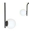 Kalf 2 Sort loftslampe - Ø15 cm, E14, 230V, uden lyskilde
