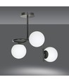Kalf 3 Sort loftslampe - Ø15 cm, E14, 230V, uden lyskilde