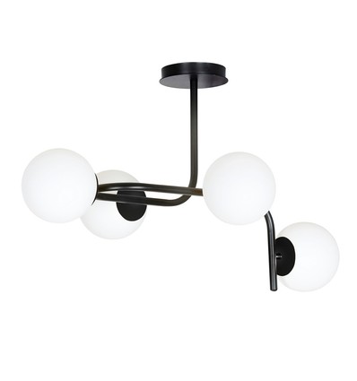 Kalf 4A Sort loftslampe - Ø15 cm, E14, 230V, uden lyskilde