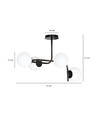 Kalf 4A Sort loftslampe - Ø15 cm, E14, 230V, uden lyskilde