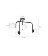 Kalf 4B Sort loftslampe - Ø15 cm, E14, 230V, uden lyskilde