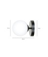 Kalf K1 Sort væglampe - Ø15 cm, E14, 230V, uden lyskilde