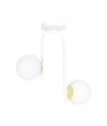 Ragnar 2 Hvid/Guld loftslampe - Ø15 cm, E14, 230V, uden lyskilde