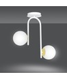 Ragnar 2 Hvid/Guld loftslampe - Ø15 cm, E14, 230V, uden lyskilde