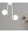 Ragnar 2 Hvid/Guld loftslampe - Ø15 cm, E14, 230V, uden lyskilde