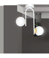 Ragnar 2 Hvid/Guld loftslampe - Ø15 cm, E14, 230V, uden lyskilde