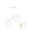 Ragnar 3 Hvid/Guld loftslampe - Ø15 cm, E14, 230V, uden lyskilde