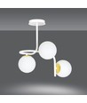 Ragnar 3 Hvid/Guld loftslampe - Ø15 cm, E14, 230V, uden lyskilde