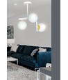Ragnar 3 Hvid/Guld loftslampe - Ø15 cm, E14, 230V, uden lyskilde