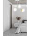 Ragnar 3 Hvid/Guld loftslampe - Ø15 cm, E14, 230V, uden lyskilde