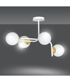 Ragnar 4A Hvid/Guld loftslampe - Ø15 cm, E14, 230V, uden lyskilde