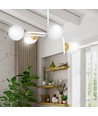 Ragnar 4A Hvid/Guld loftslampe - Ø15 cm, E14, 230V, uden lyskilde