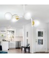 Ragnar 4A Hvid/Guld loftslampe - Ø15 cm, E14, 230V, uden lyskilde