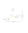 Ragnar 4A Hvid/Guld loftslampe - Ø15 cm, E14, 230V, uden lyskilde