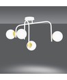 Ragnar 4B Hvid/Guld loftslampe - Ø15 cm, E14, 230V, uden lyskilde