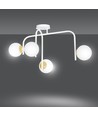 Ragnar 4B Hvid/Guld loftslampe - Ø15 cm, E14, 230V, uden lyskilde