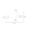 Ragnar 4B Hvid/Guld loftslampe - Ø15 cm, E14, 230V, uden lyskilde
