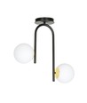 Ragnar 2 Sort/Guld loftslampe - Ø15 cm, E14, 230V, uden lyskilde