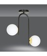 Ragnar 2 Sort/Guld loftslampe - Ø15 cm, E14, 230V, uden lyskilde