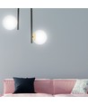 Ragnar 2 Sort/Guld loftslampe - Ø15 cm, E14, 230V, uden lyskilde