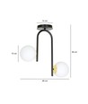 Ragnar 2 Sort/Guld loftslampe - Ø15 cm, E14, 230V, uden lyskilde