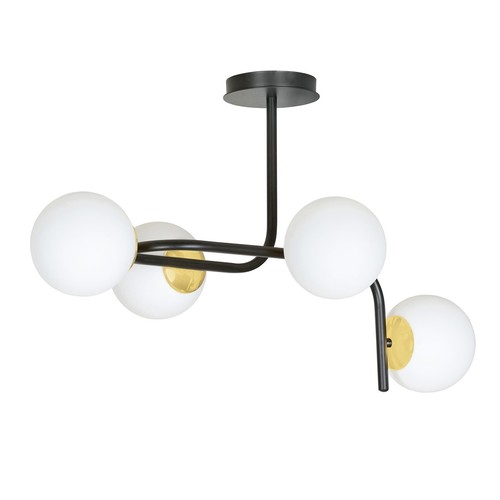 Ragnar 4A Sort/Guld loftslampe - Ø15 cm, E14, 230V, uden lyskilde