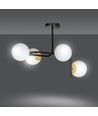 Ragnar 4A Sort/Guld loftslampe - Ø15 cm, E14, 230V, uden lyskilde