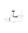 Ragnar 4A Sort/Guld loftslampe - Ø15 cm, E14, 230V, uden lyskilde