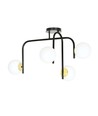 Ragnar 4B Sort/Guld loftslampe - Ø15 cm, E14, 230V, uden lyskilde