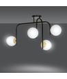 Ragnar 4B Sort/Guld loftslampe - Ø15 cm, E14, 230V, uden lyskilde