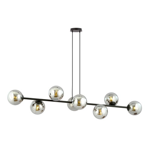 Rossi 8 Sort/Grafit pendellampe - Ø14 cm, E14, 230V, uden lyskilde